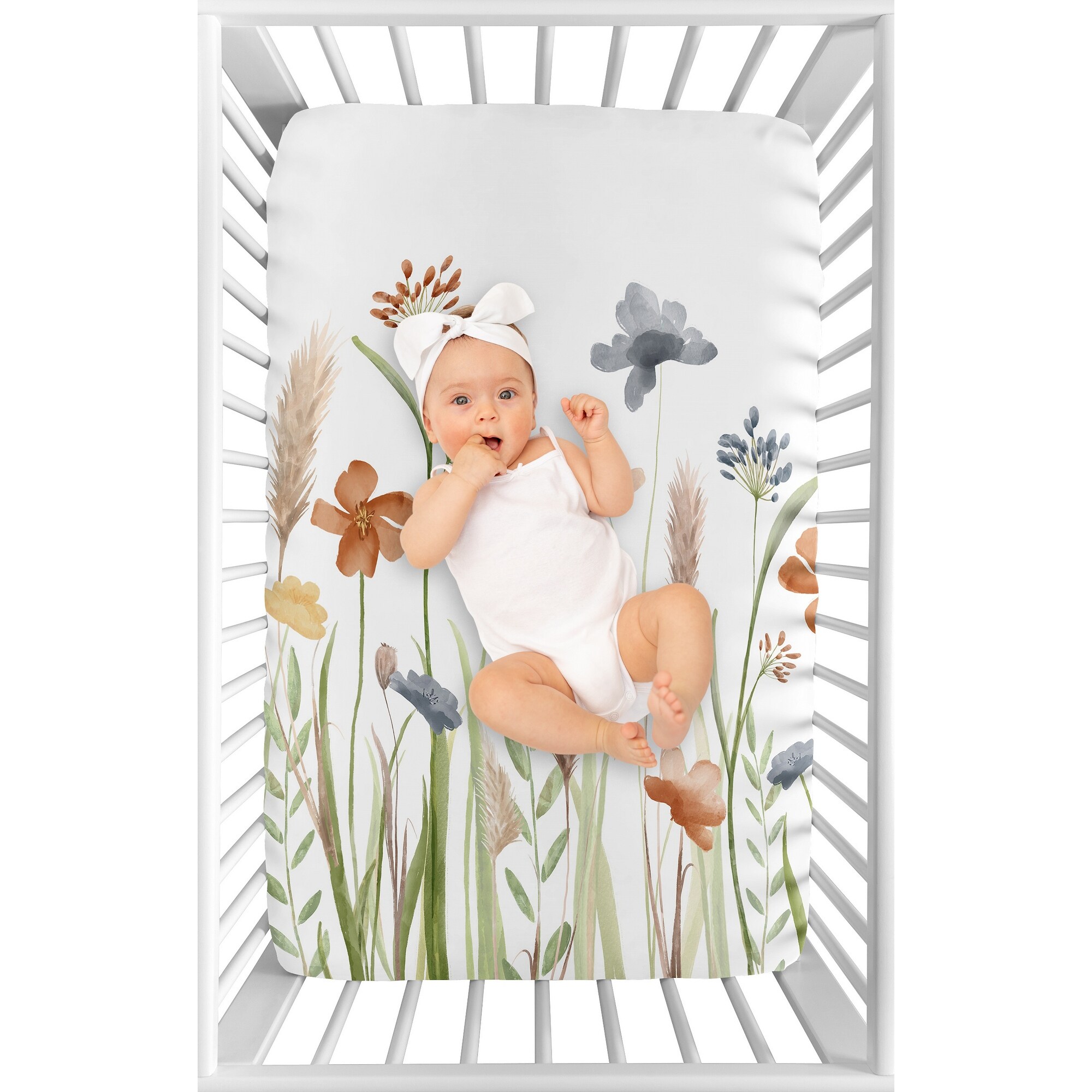 Garden floral crib sheet shop